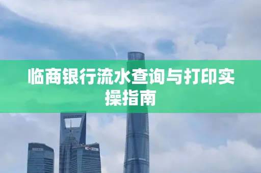 临商银行流水查询与打印实操指南
